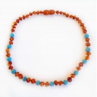 NGB cognac and turquoise